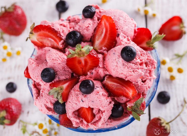 Fruit and berry sorbet