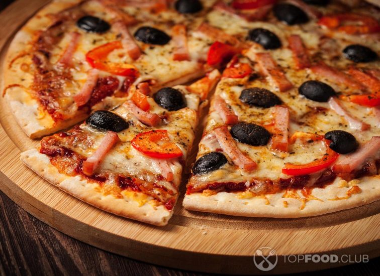 Рецепт пиццы с ветчиной и грибами 🍕 Транспицца