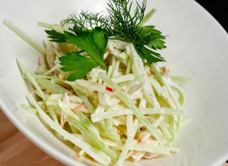 Вкусный Рецепт: Крабовый салат с капустой