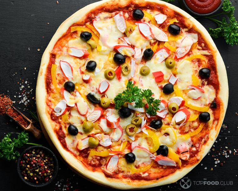 Рецепт пиццы с морепродуктами под сыром