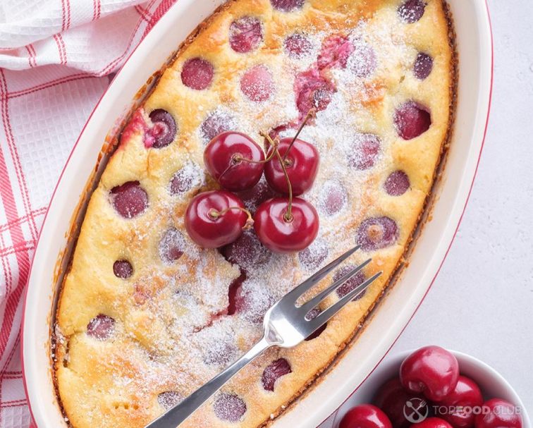 Casserole with Cherry and Banana