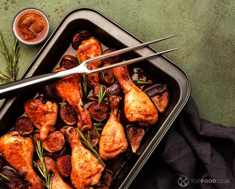 Christmas Chicken in Red Wine Sauce with Steamed Vegetables