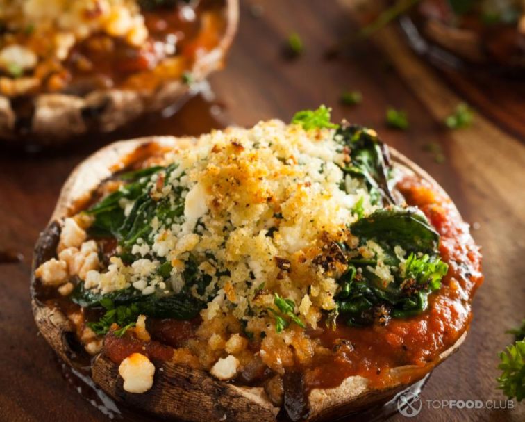 Stuffed Mushrooms with Beet and Greens