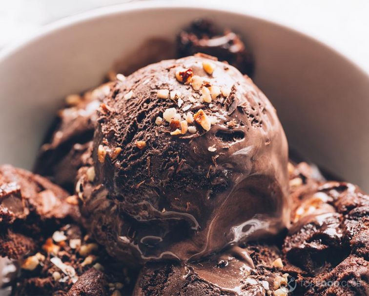 Chocolate Ice Cream with Nuts