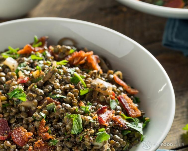 Lentil Salad with Feta cheese