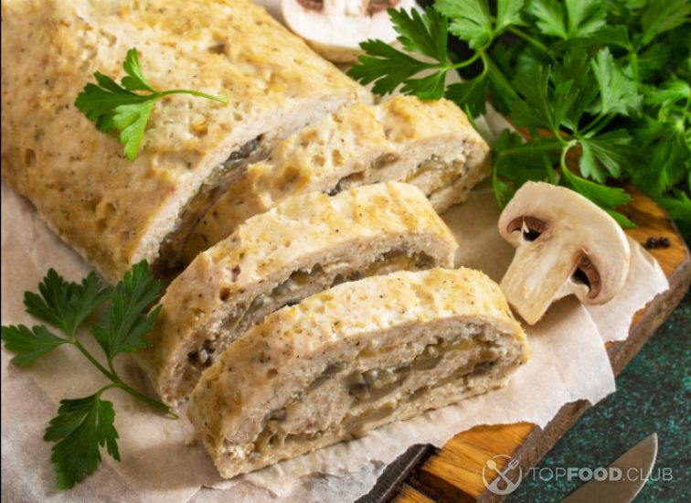 Meatloaf with Mushrooms and Cheese