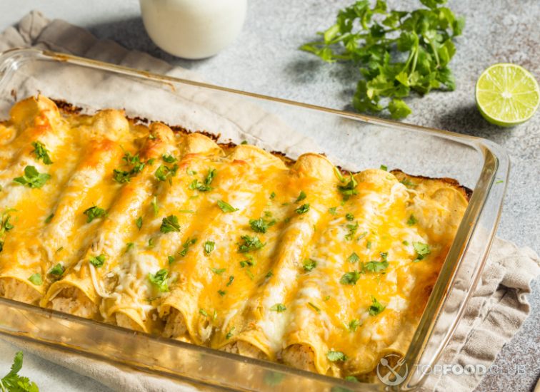 Enchiladas with Chicken and Beans