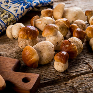 Перебрать белые грибы.