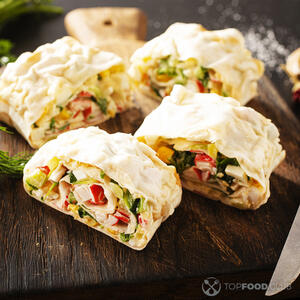 Лаваш с крабовыми палочками