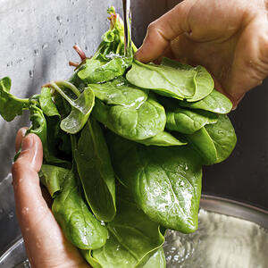 моет шпинат