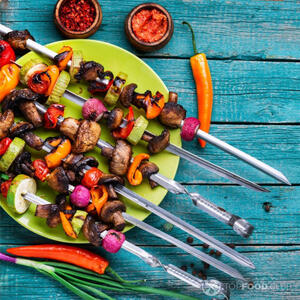 Овощи на мангале.