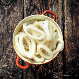 остывшие вареные кальмары