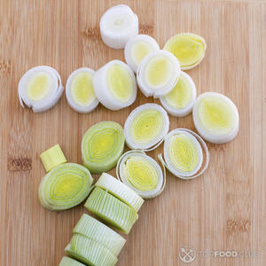 нарезанный порей