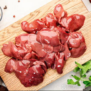 куриную печень нарезать