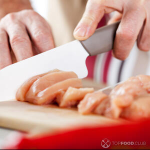 нарезать куриное филе