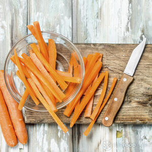 нарезанная морковь