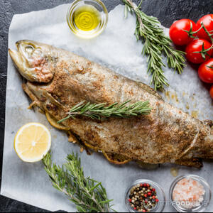 Готовая Форель на гриле