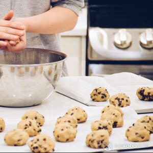 раскатка печенья с крошкой