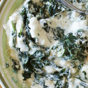 сыр и шпинат