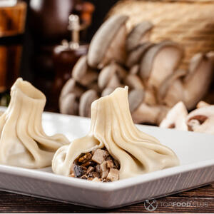 готовые хинкали с грибами