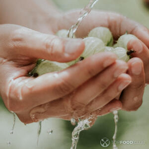 Помыть крыжовник