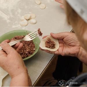 фарш в тесто