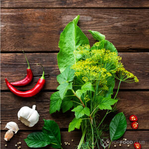 Добавить зонтики укропа