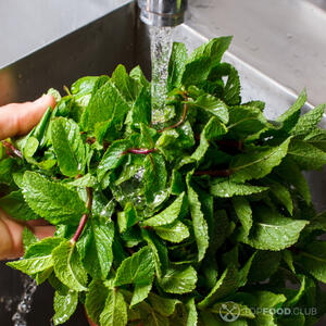 Свежую мяту помойте