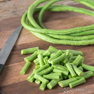 резать фасоль