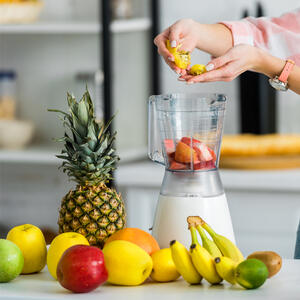 Put ingredients into a blender.