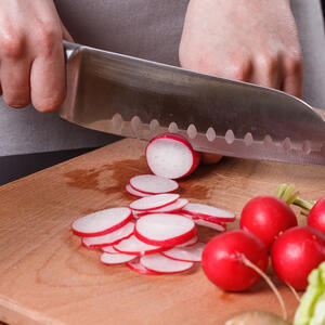 To cut radish.