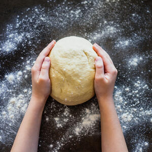 To form ball of dough.