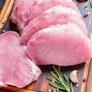 Cut pork fillet into slices