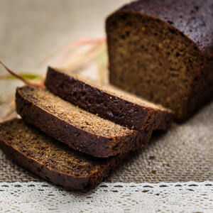 Cut the bread into slices, then cut each slice in half