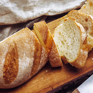Arrange bread on a rimmed baking sheet. 