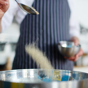 Rub with garlic and sprinkle with parsley and flaky sea salt.