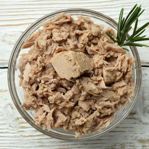 Drain tuna water, mash it with a fork