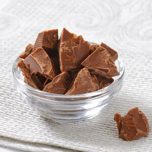 Break the chocolate into pieces.