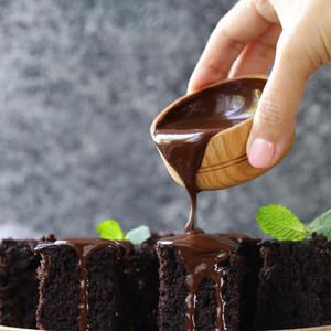 Cover with icing on top.