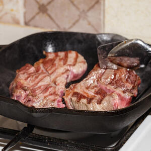 cooking steak