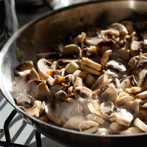 To cook mushrooms.