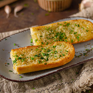 Croutons rub with garlic