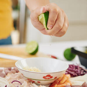 Squeeze the juice from one half