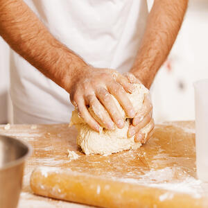 Knead the dough