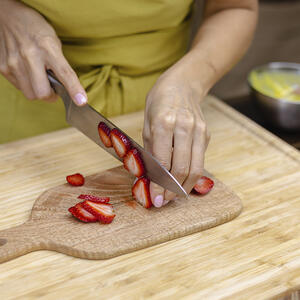 Cut strawberries