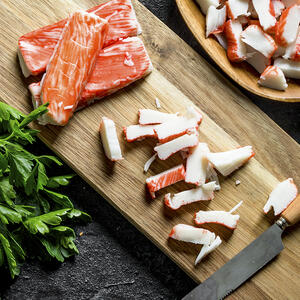 Chop crab sticks