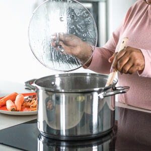 Fill a large pot with water and add the first ingredients