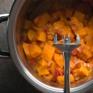 Use blender to mix pumpkin and table cream into a puree