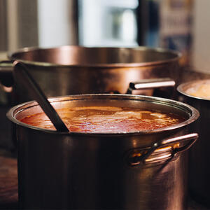 Fish in soup boiling