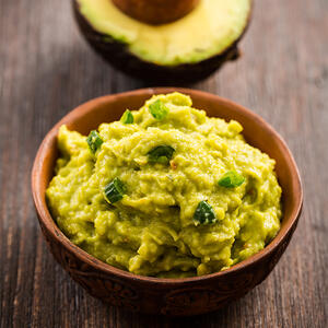 mash the avocado flesh with a fork